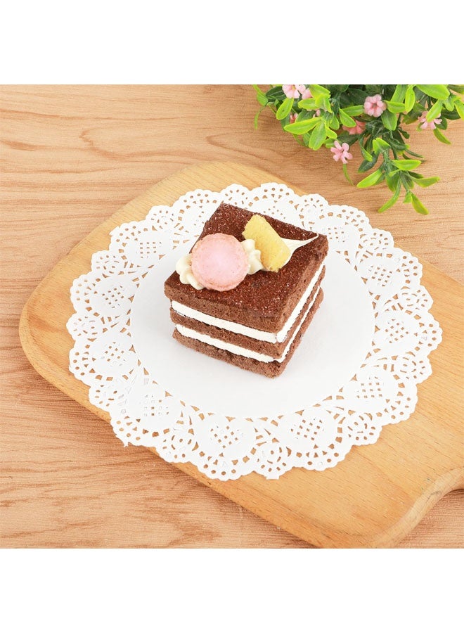 150 Pieces Paper Doilies, Round Paper Doilies, 4.5 Inch Doilies for Food, Disposable Lace Paper Doilies for Tables, Round Paper Placemats Bulk for Cakes Desserts Crafts, Wedding Tableware - Image 2